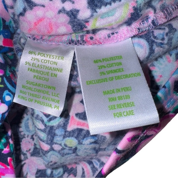 LILLY PULITZER NWOT Luxletic Oden Top Shirt In Low Tide Navy Pink Size Small NEW - Picture 14 of 15